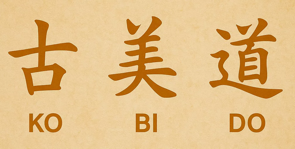 Symboles japonais illustrant le massage visage Kobido