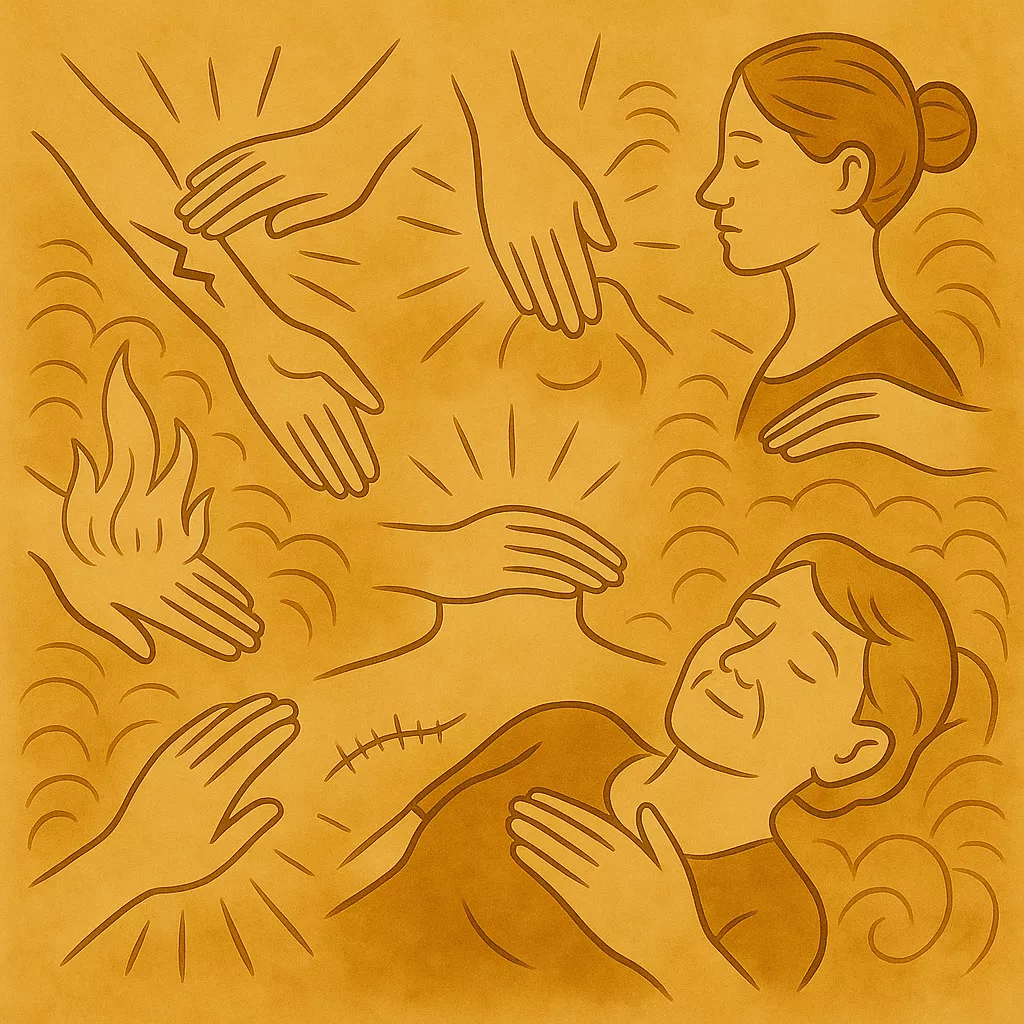 Praticienne Reiki en séance de soin énergétique